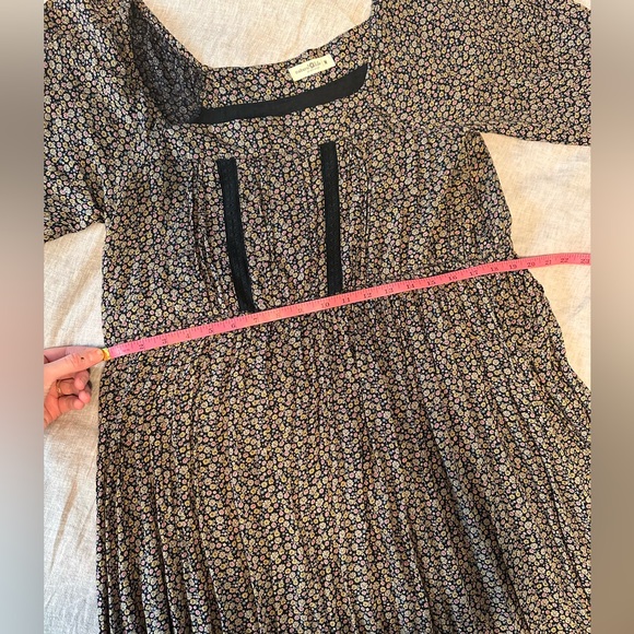 NATURAL LIFE DITZY FLORAL SQUARE NECK COTTAGECORE BOHO MAXI DRESS SIZE MEDIUM - Picture 10 of 11